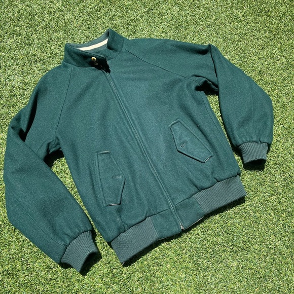 VTG 90’s Reversible Green / Tan Bomber Jacket - Picture 5 of 7